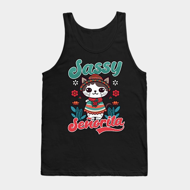 Cinco De Mayo Shirt | Cat Senorita Tank Top by Gawkclothing